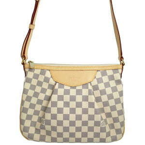 Louis Vuitton Damier Azur White Siracusa Shoulder Bag